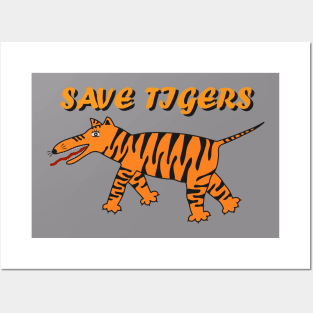 Save Tigers Posters and Art